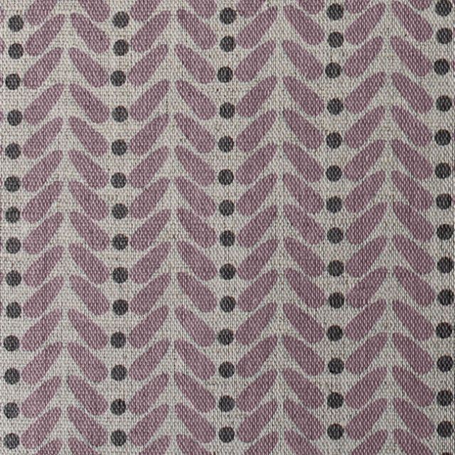 Hulda New Blush - Fabric for curtains printed with Pale Pink and Grey