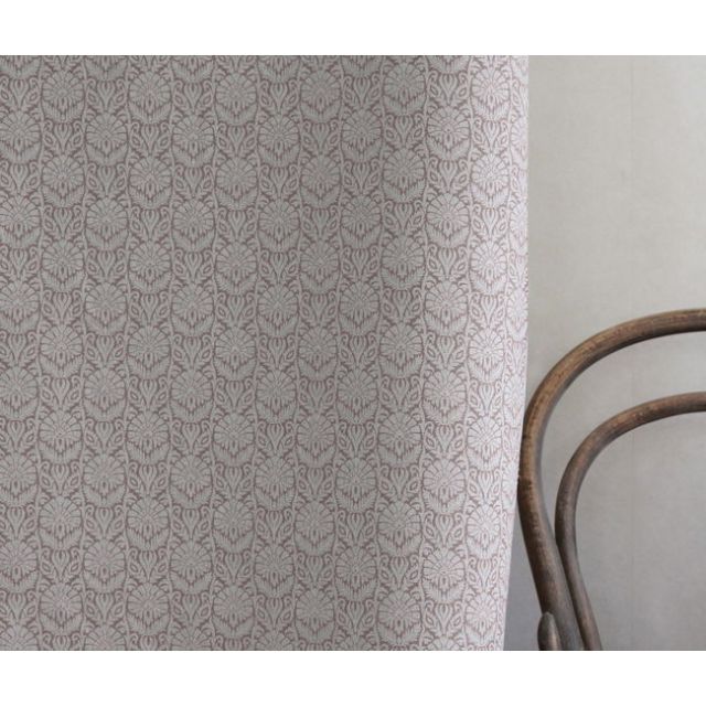 Krista New Blush - Curtain fabric with an abstract Pink floral pattern