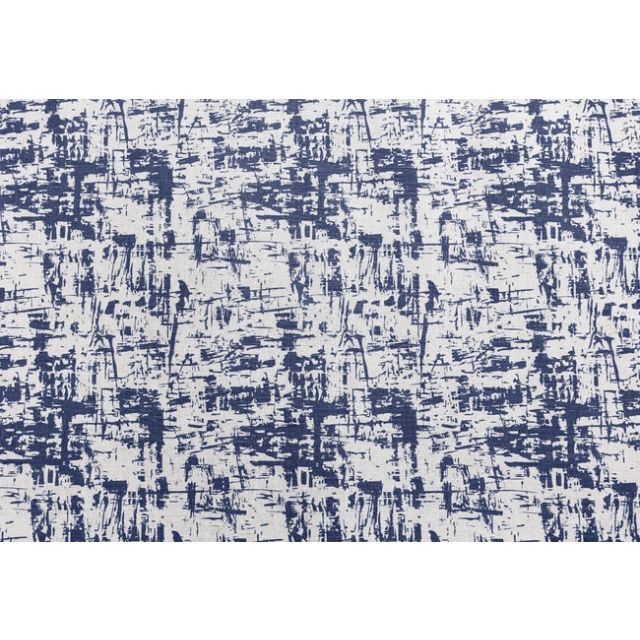 Grunge Night Blue - Curtain fabric, abstract Blue pattern