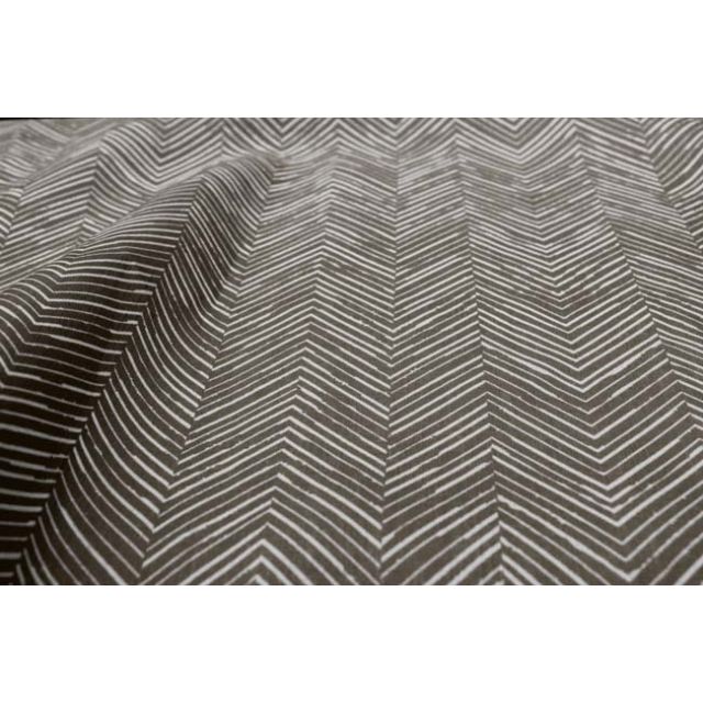 Lulu-Moss - White fabric with Moss Green Print. Abstract Print, 100% Linen