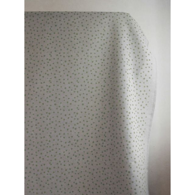 Dottie Olive - Dotted curtain fabric with Green dots 