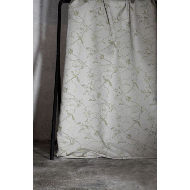 Gardenia Olive - Green Botanical / bird pattern