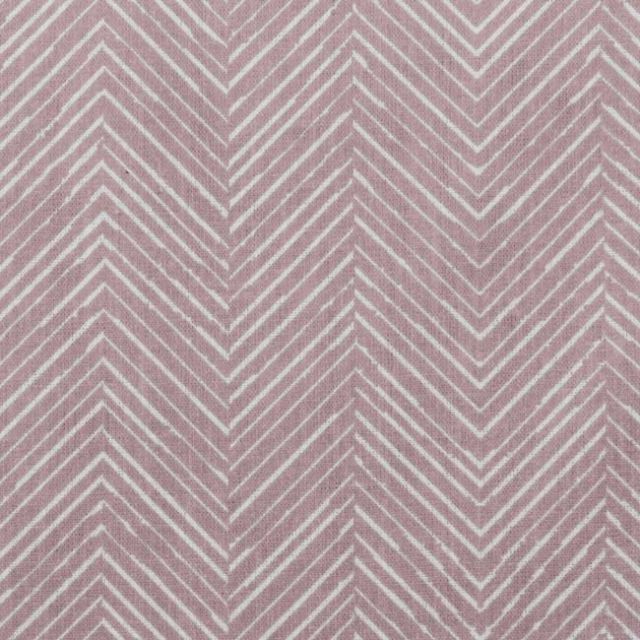 Lulu-Peony - White fabric with Pale Pink Print. Abstract Print, 100% Linen