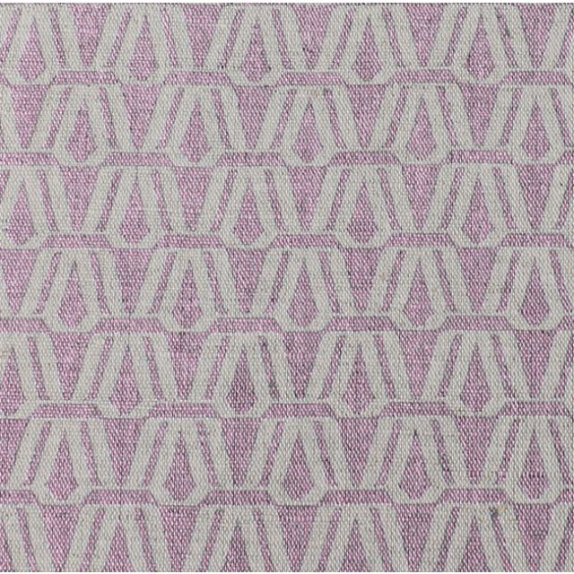 Elva Powder Rose - Natural curtain fabric, Pink contemporary print