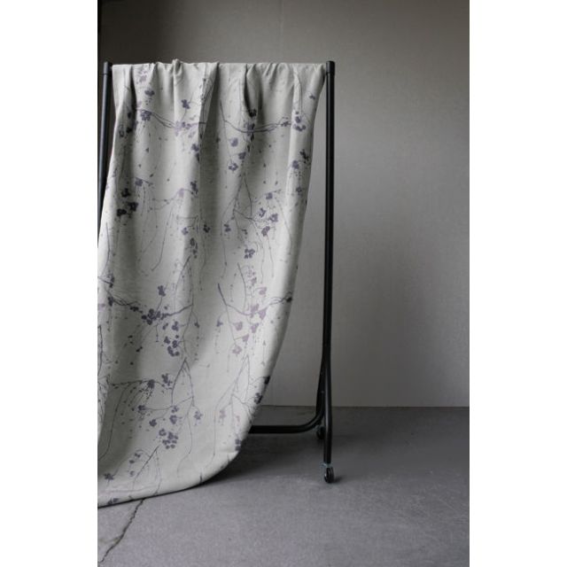 Berry Powder Plum - Natural fabric with pale Purple print