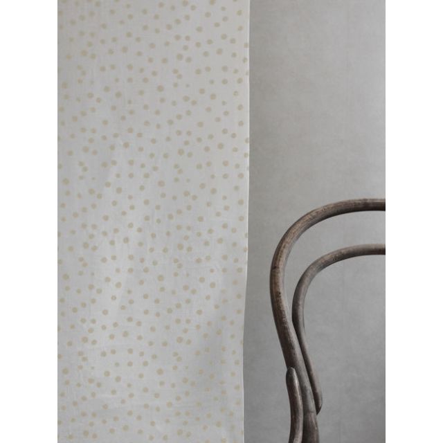 Dottie Powder Sand-WHT - Dotted fabric with light brown spots, 100% Linen