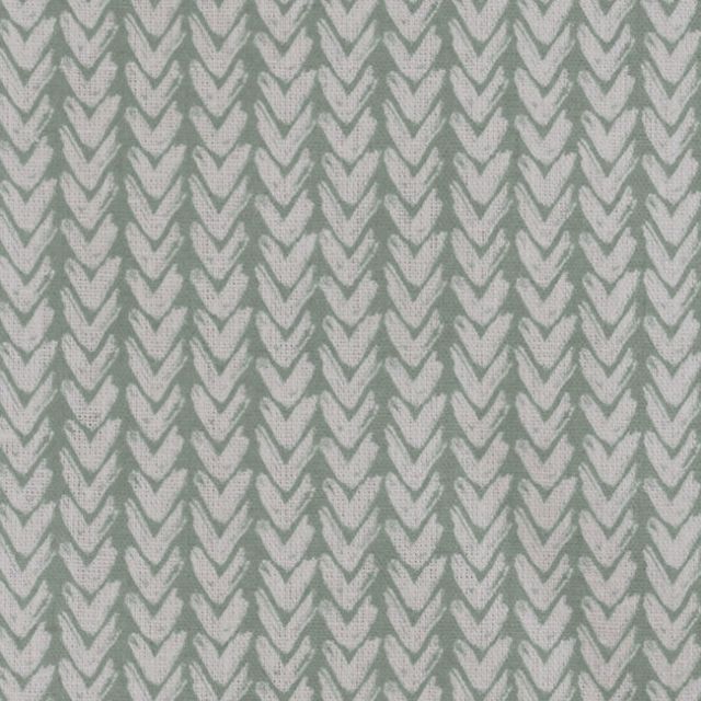 Fia Sage - Linen curtain fabric, abstract Green pattern