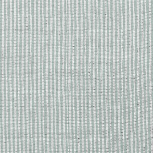 Maisa Sea Breeze - Linen curtain fabric, light Blue stripes