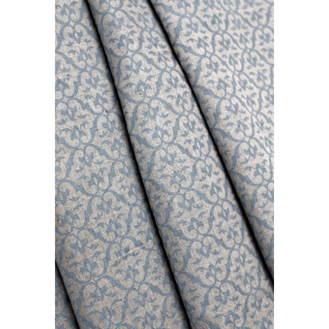 Brita Sky - Curtain fabric printed with Light Blue