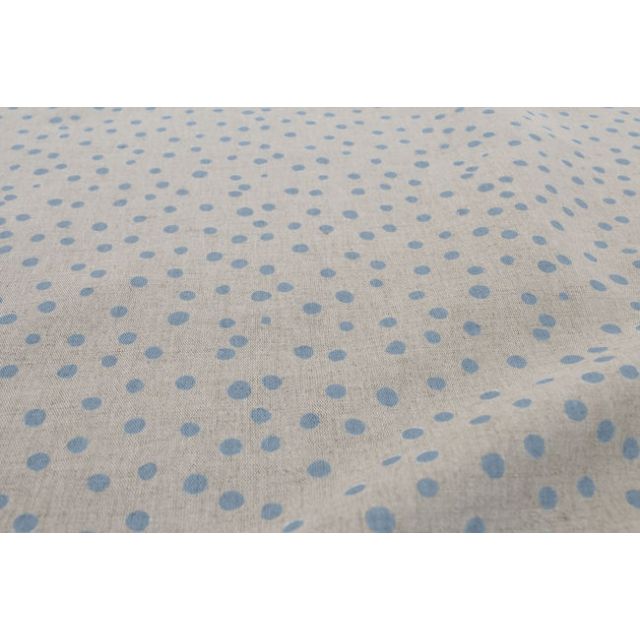 Dottie Sky - Dotted curtain fabric with Blue dots 