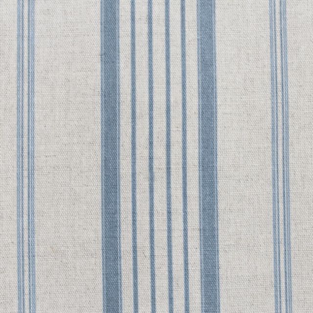 Freja Sky - Curtain fabric with Light Blue stripes