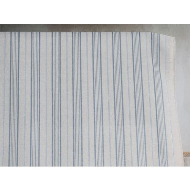 Freja Sky - Curtain fabric with Light Blue stripes