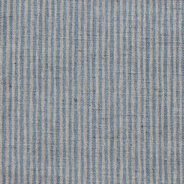Laila Sky - Curtain fabric with light Blue stripes