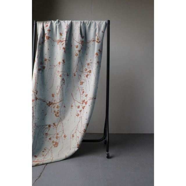 Berry Tangerine - Natural fabric with Orange print