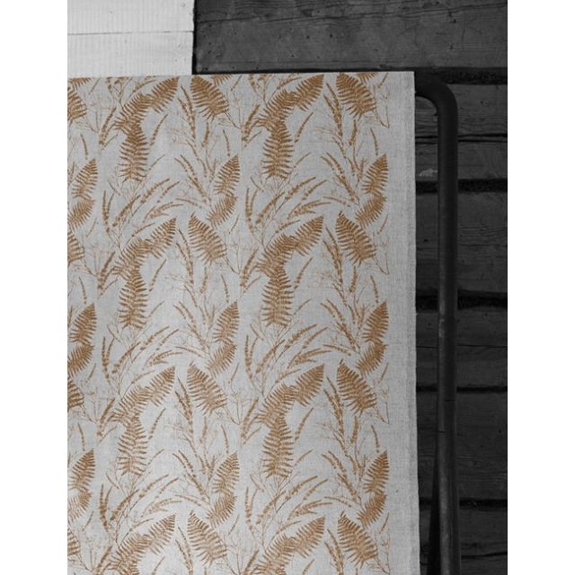 Fernia Tangerine - Fabric for curtains with Orange pattern