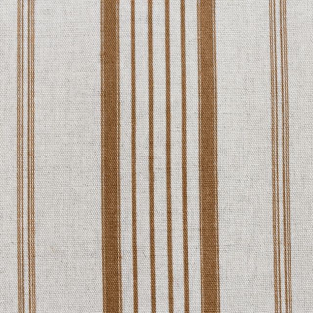 Freja Tangerine - Curtain fabric with Orange stripes