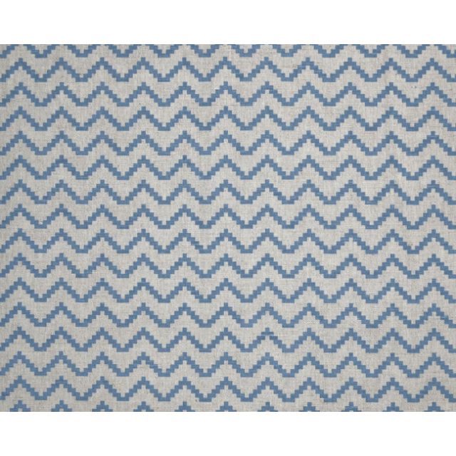 Azig True Blue - Fabric for curtains and blinds printed with Blue