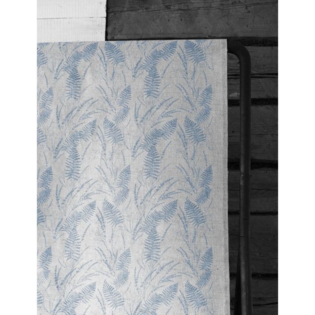 Fernia True Blue - Fabric for curtains with Blue pattern