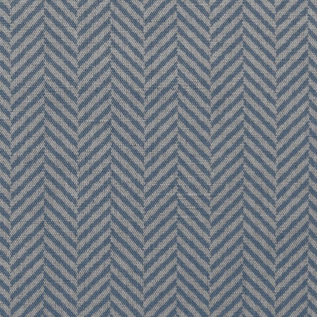 Hugo True Blue - Curtain fabric, abstract blue herringbone pattern
