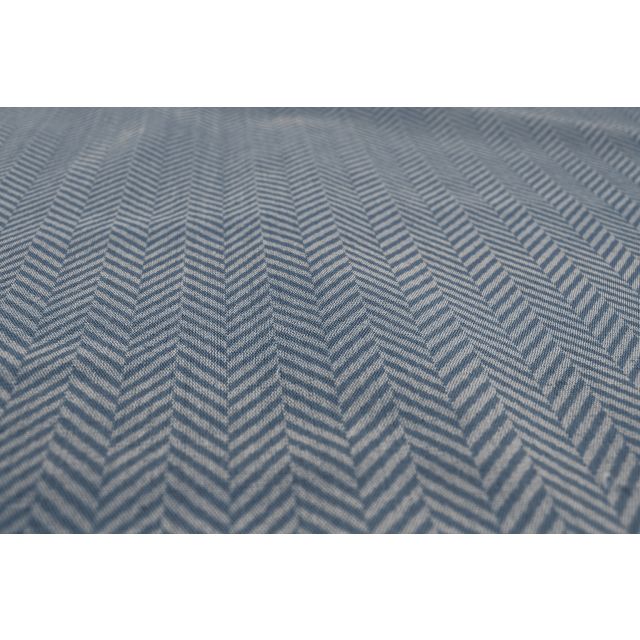Hugo True Blue - Curtain fabric, abstract blue herringbone pattern