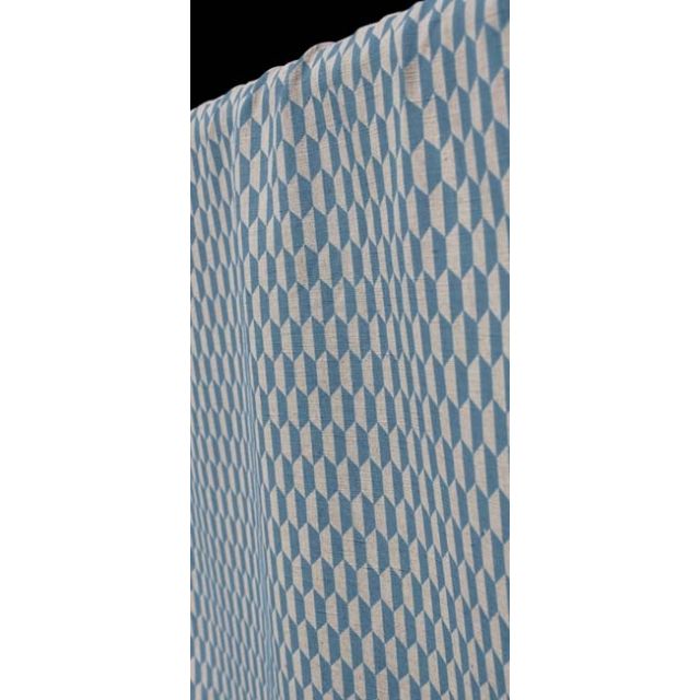 Lana True Blue - Fabric for curtains,  Blue Print